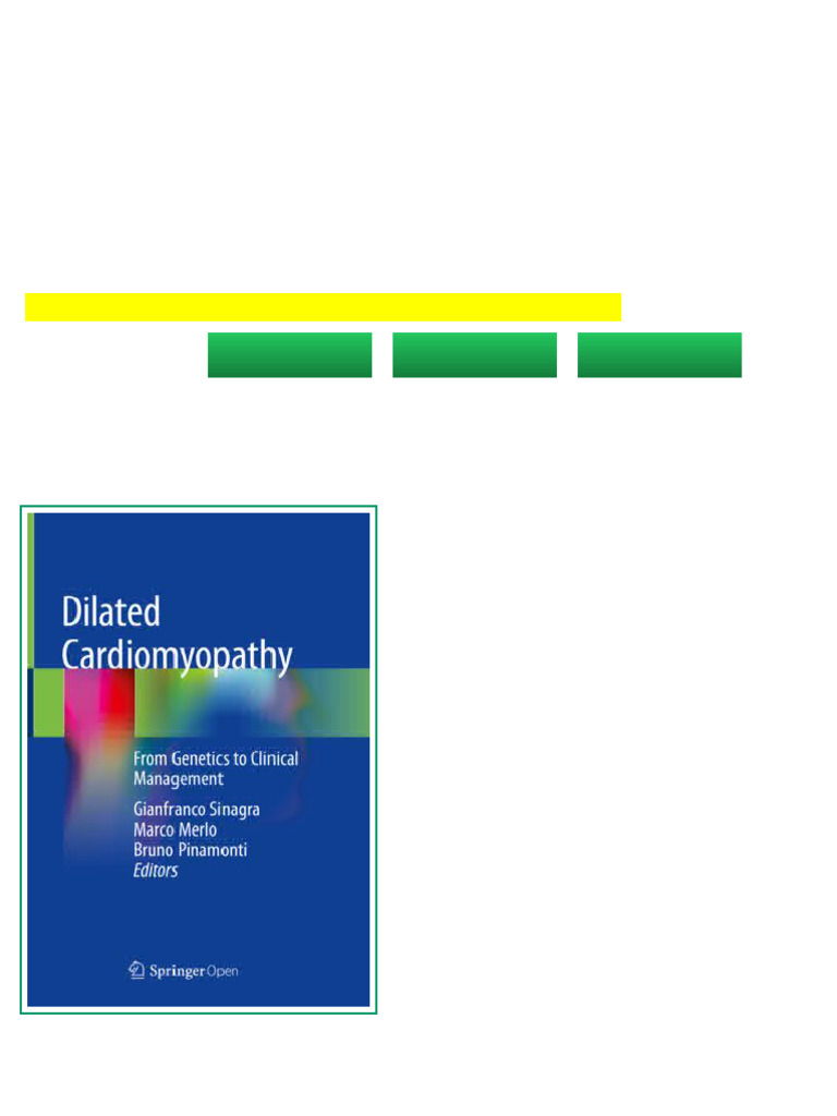 (Ebook) Dilated Cardiomyopathy: From Genetics To Clinical Management by ...