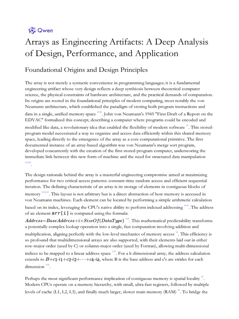 Engineering Insights on Array Design | PDF | Functional Programming ...