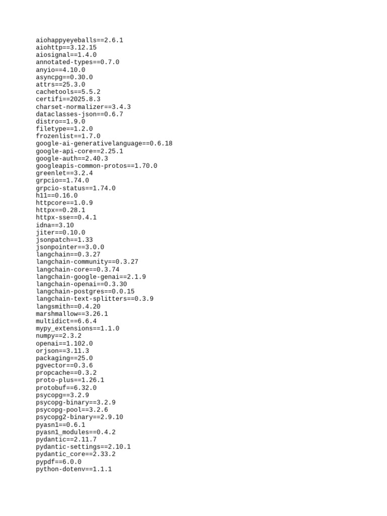 Python Package Dependencies List | PDF