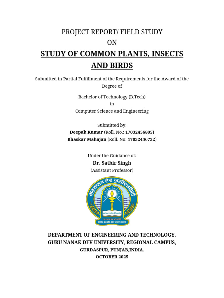 Study of Local Plants, Insects, Birds | PDF | Pupa | Insects