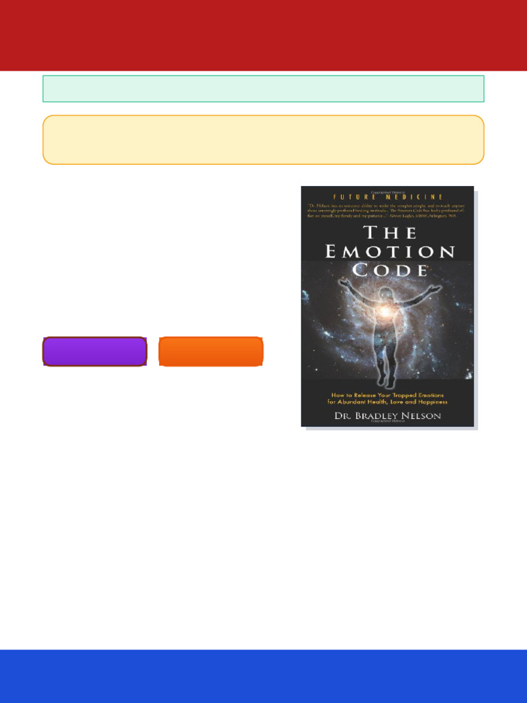 The Emotion Code 1st Edition Bradley Nelson Ebook Optimized Version ...