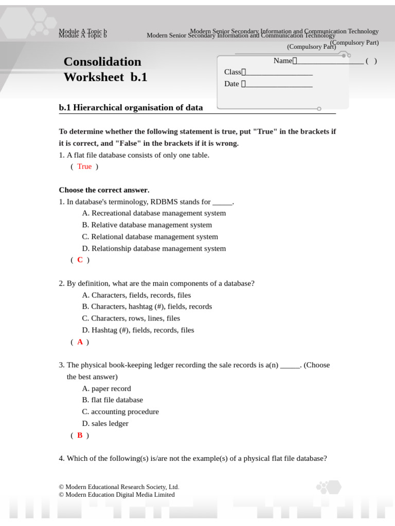 Ab1 ConsolidationWS T Eng | PDF | Computer File | Databases