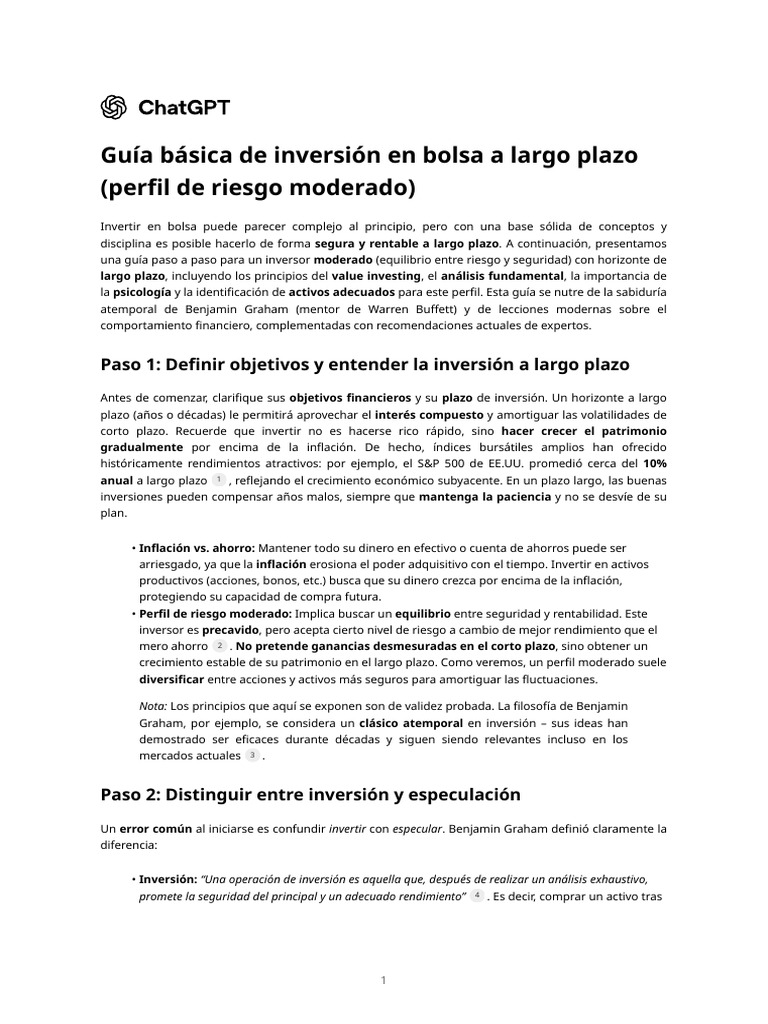 Guía Básica de Inversión en Bolsa A Largo Plazo (Perfil de Riesgo ...