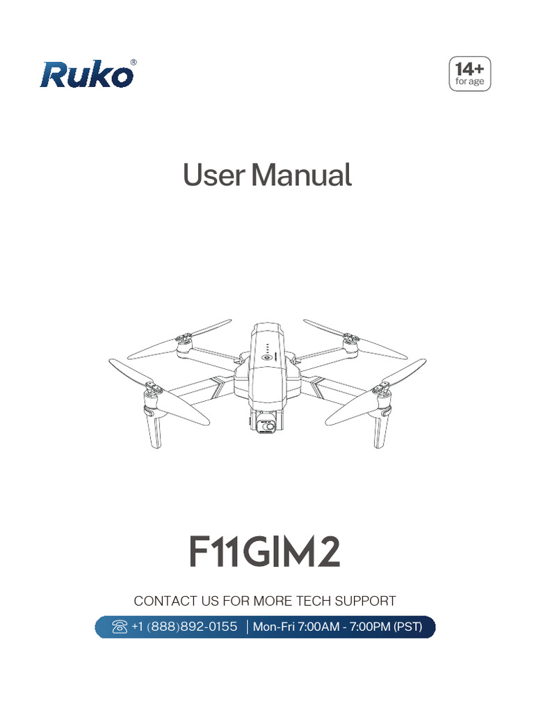Ruko F11GIM2 Drone User Manual | PDF | Mobile App | Battery Charger