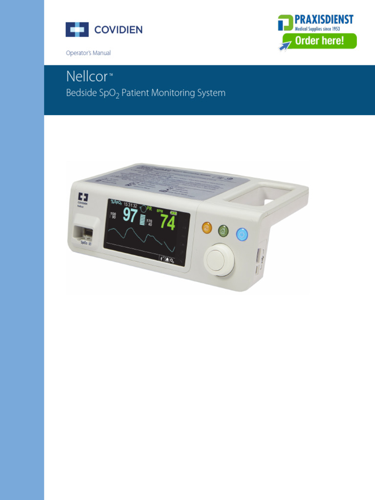 Nellcor SpO2 Monitoring System Manual | PDF | Monitoring (Medicine)