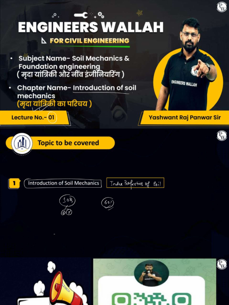 Soil Mechanics and Foundation Engineering 01 - Class Notes | PDF