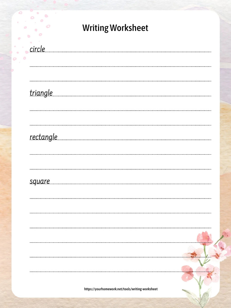 Writing Worksheet (2) | PDF