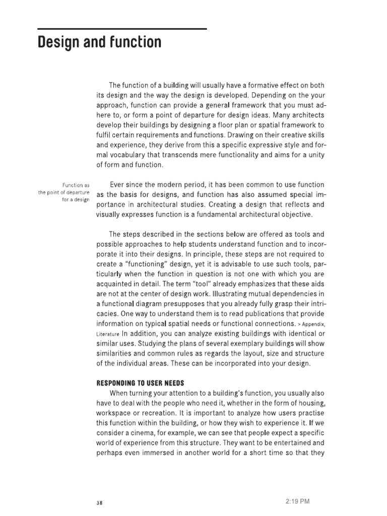 Design and Functions | PDF