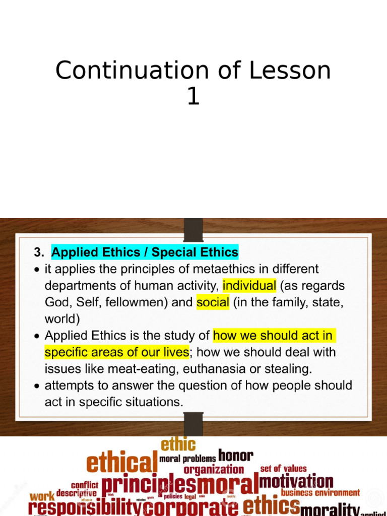 Continuation of Lesson 1 | PDF
