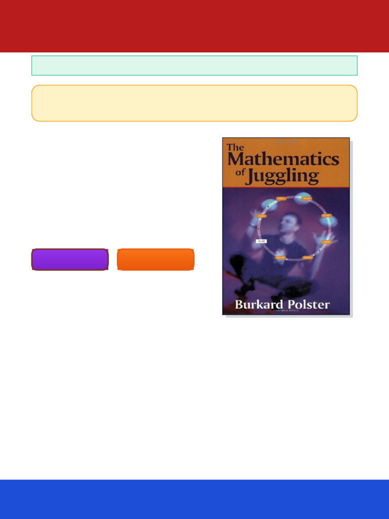 The Mathematics of Juggling Burkard Polster ebook portable digital ...