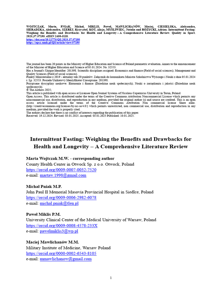 Photo inspiration: Visual Reference: Intermittent Fasting Weighing The Benefits And Dra Pdf