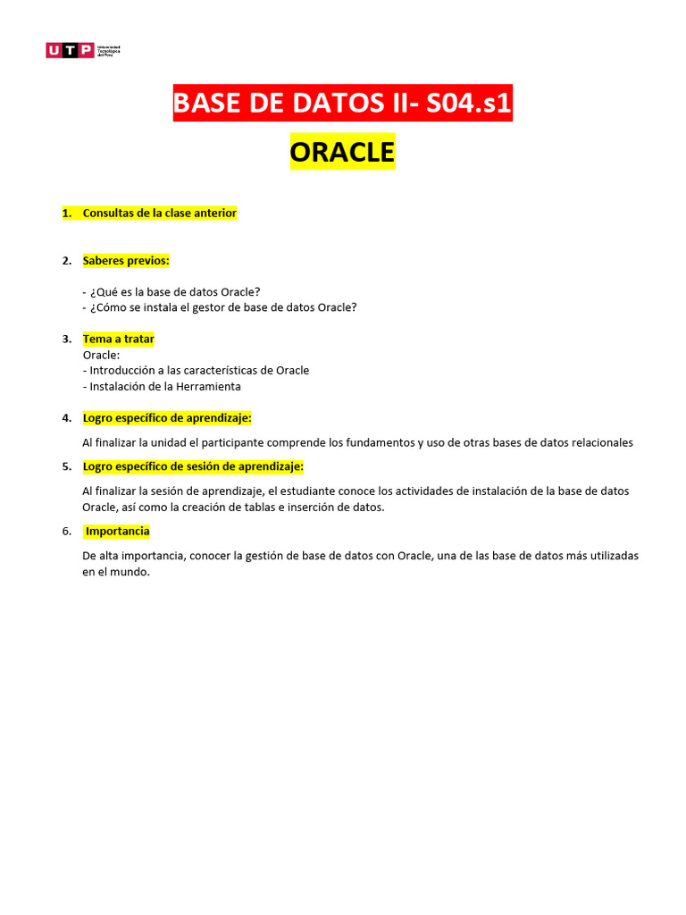 s04 - s1 - Material de Clase | PDF | Mi sql | Bases de datos