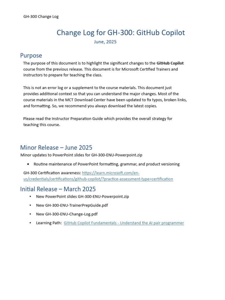 GH 300t00 Enu Change Log | PDF
