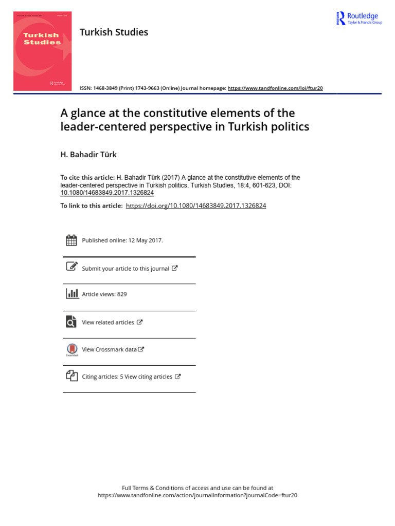 Leader-Centered Politics in Turkey | PDF | Populism