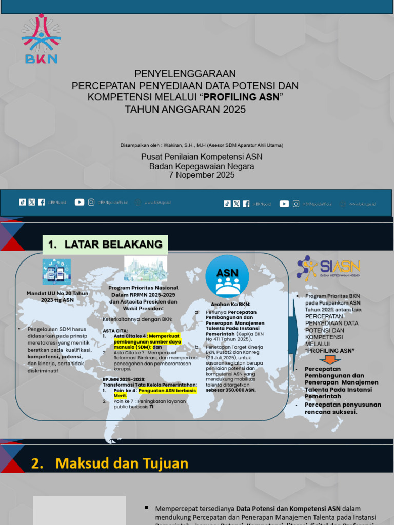 Profiling ASN untuk Manajemen Talenta 2025 | PDF