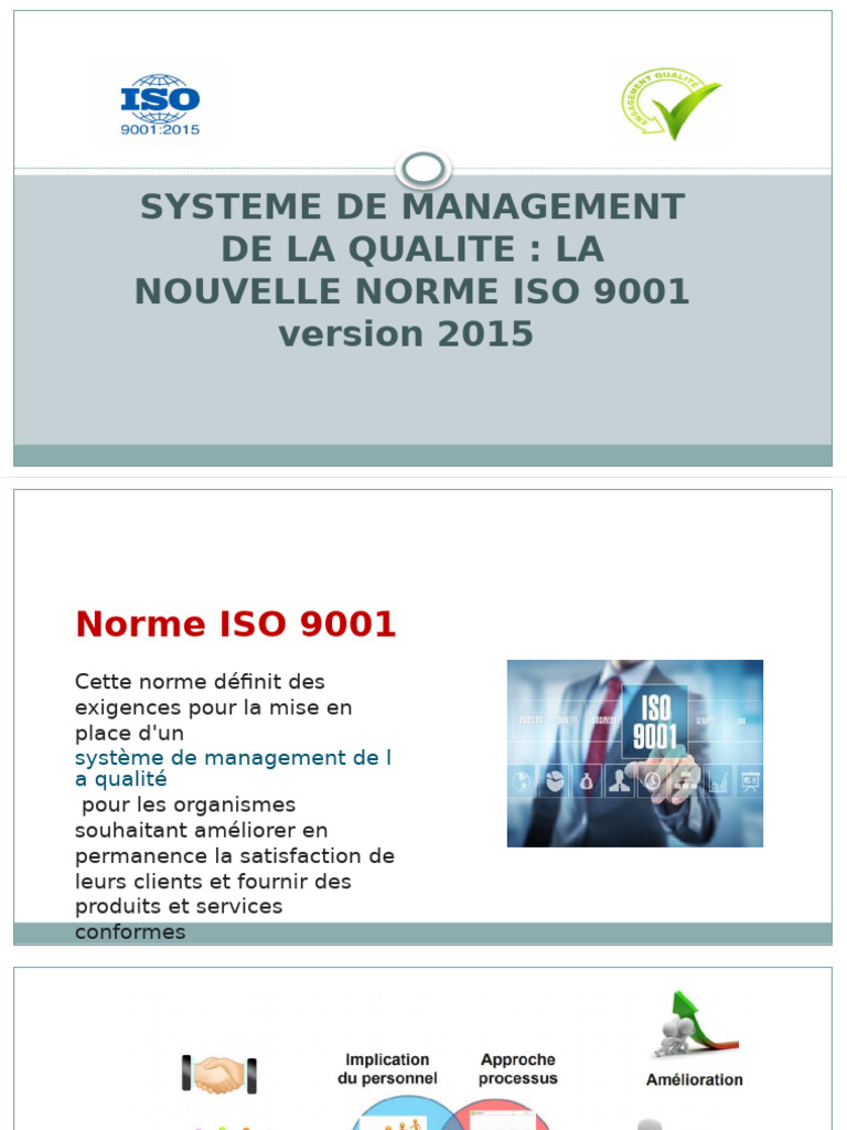 ISO 9001: Principes du Management Qualité | PDF | Management de la ...