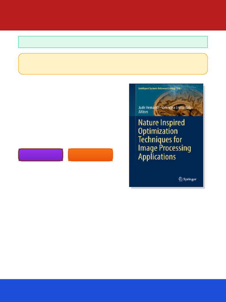 Nature Inspired Optimization Techniques For Image Processing ...