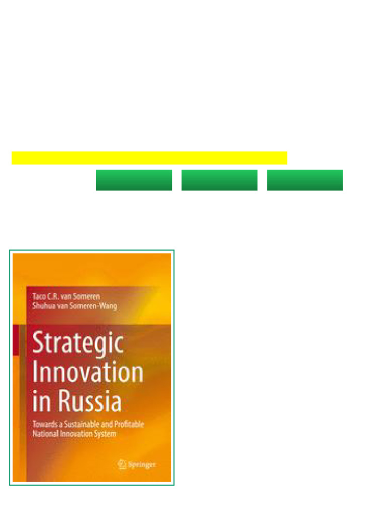 (Ebook) Strategic Innovation in Russia: Towards a Sustainable and ...