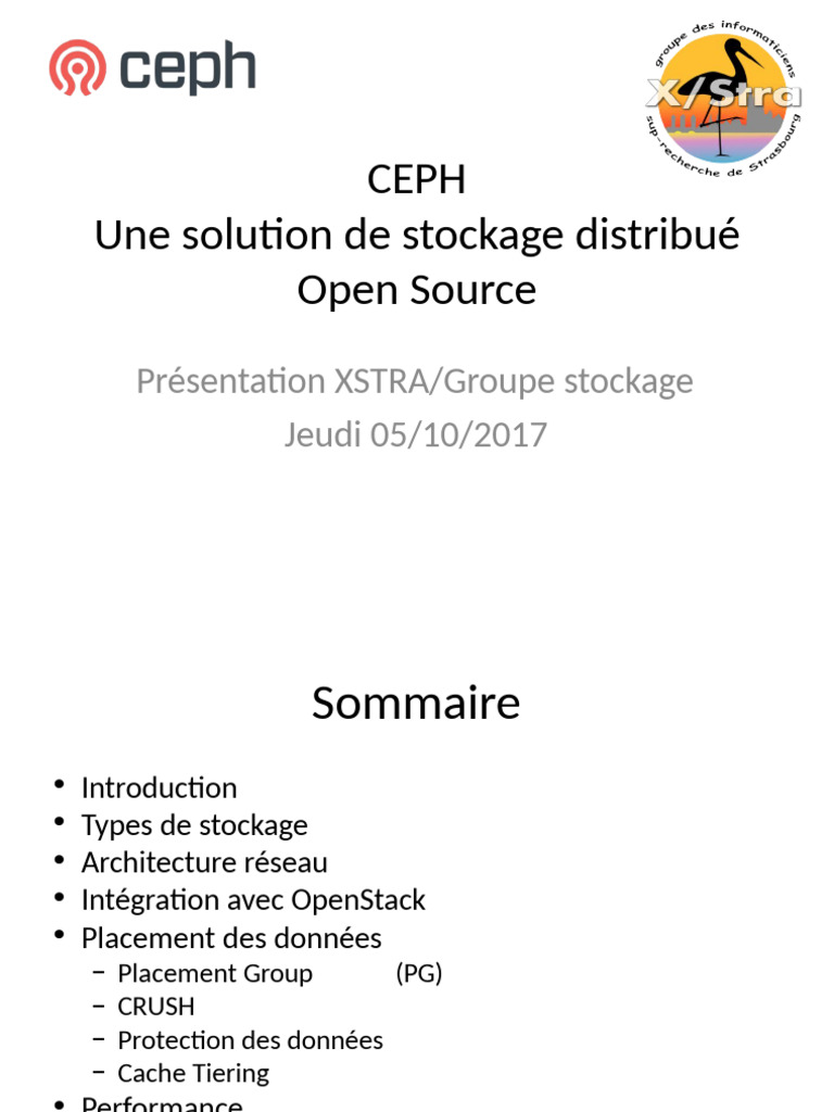 Introduction à Ceph : Stockage Distribué Open Source | PDF ...