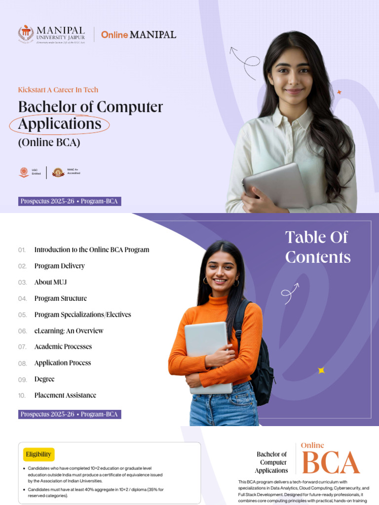 Online BCA Program Prospectus 2025-26 | PDF | Computer Programming ...