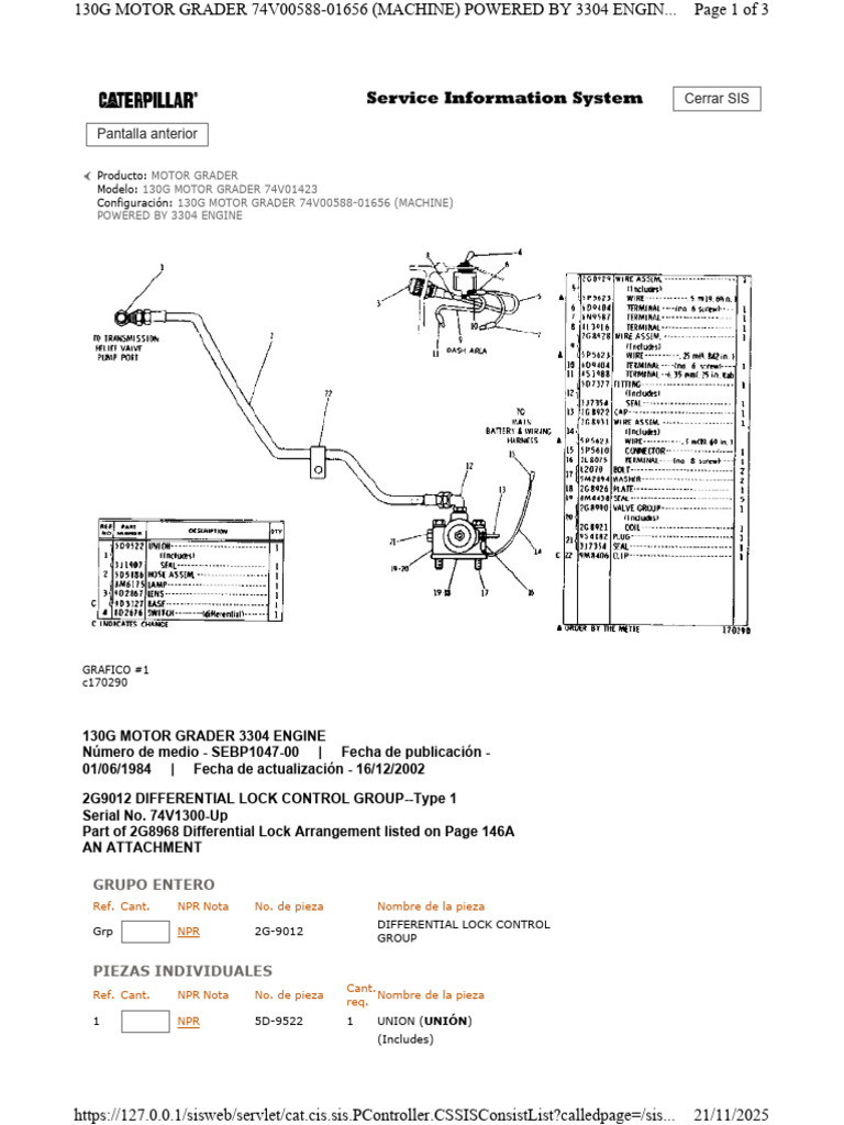 2G9012 Differential Lock Control - 120958 | PDF | Componentes ...