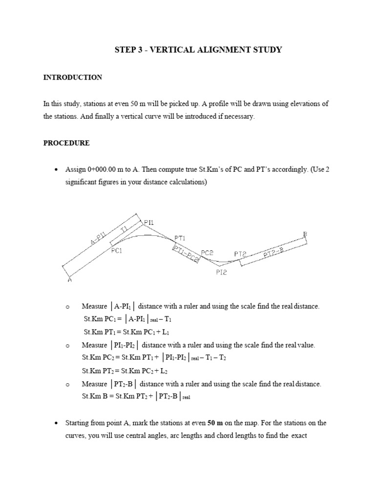 Vertical Alignment Study Procedure Guide | PDF | Geometry