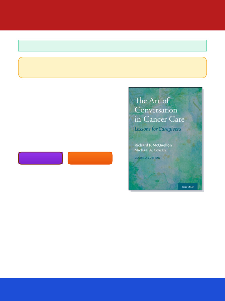 The Art of Conversation in Cancer Care: Lessons For Caregivers 2nd ...