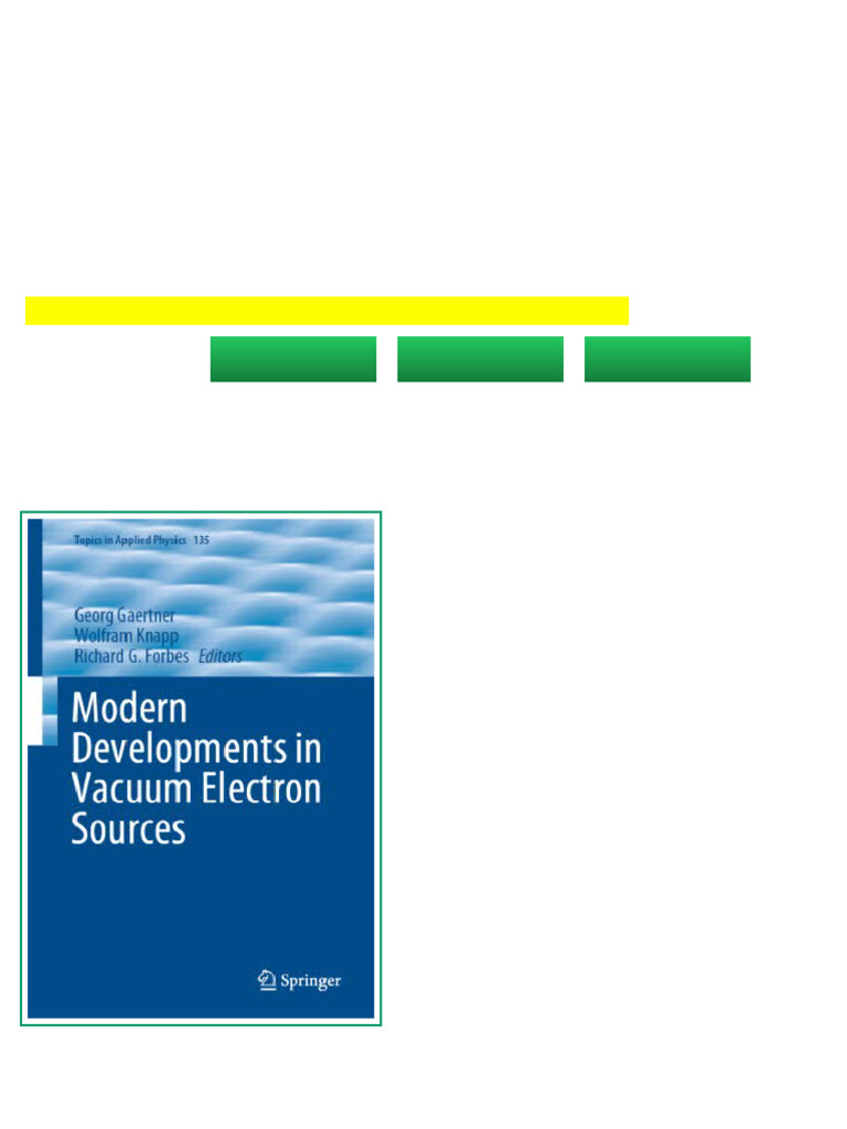 (Ebook) Modern Developments in Vacuum Electron Sources by Georg ...
