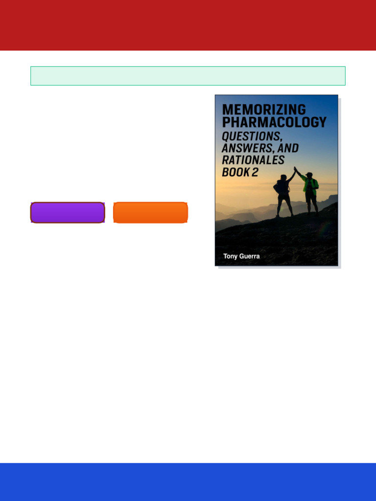 Memorizing Pharmacology Questions, Answers, and Rationales Book 2 ...