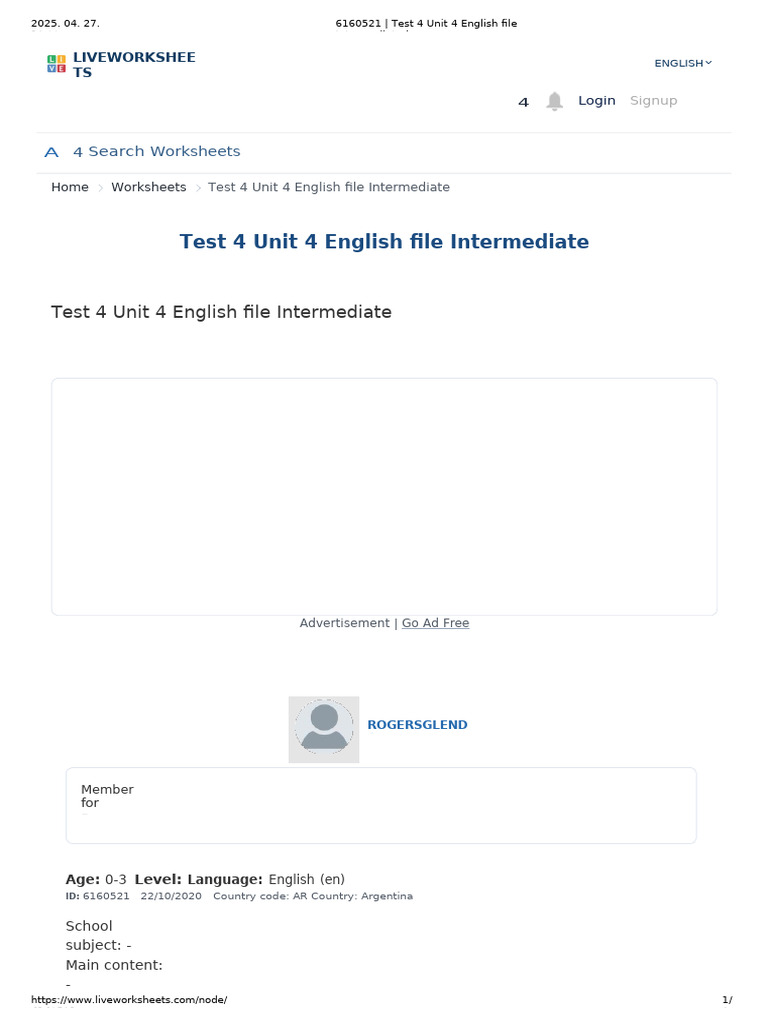Intermediate English Test Unit 4 | PDF | Mass Media | Web 2.0