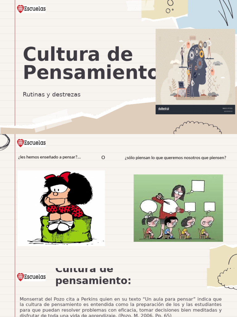 Cultura de Pensamiento en Educación | PDF | Pensamiento | Aprendizaje