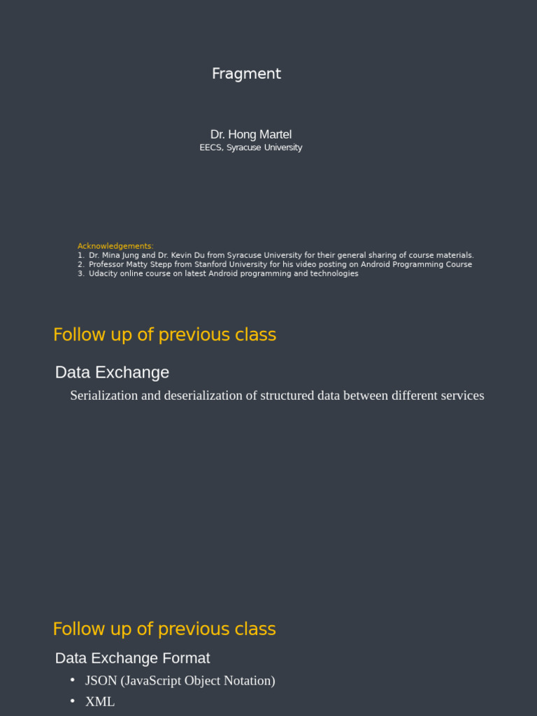Android Programming: Fragments Overview | PDF | Method (Computer ...