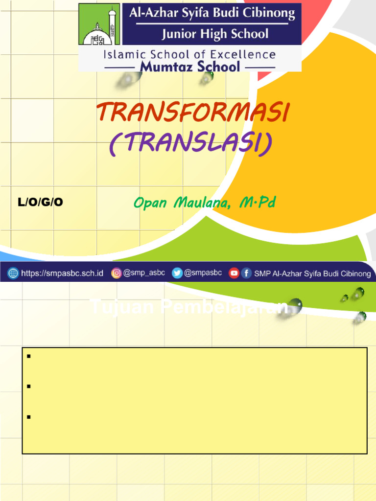 Pengertian dan Contoh Translasi Matematis | PDF