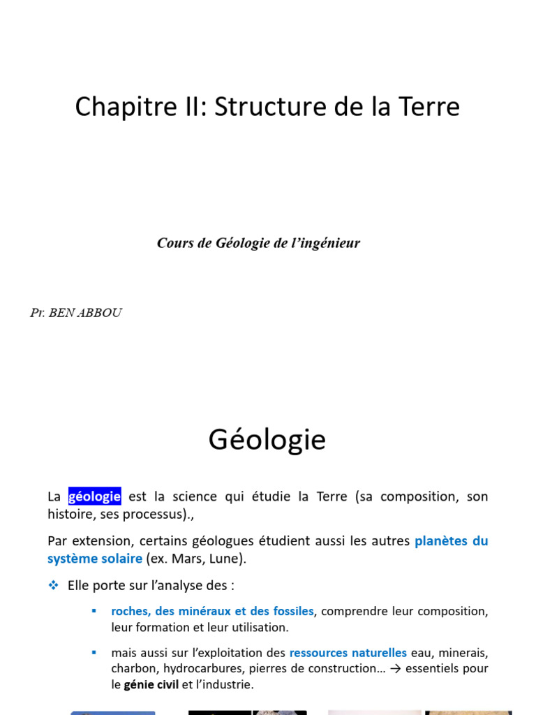 Structure interne de la Terre et minéraux | PDF | Géologie | Croûte ...