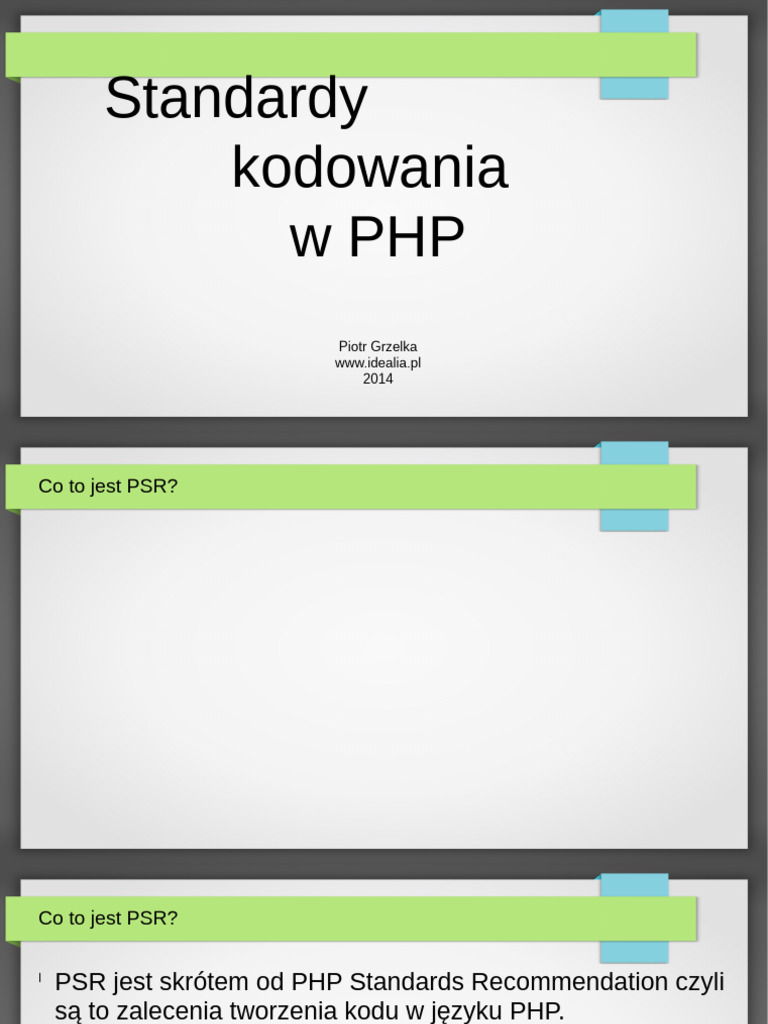 Standardy Kodowania PHP | PDF