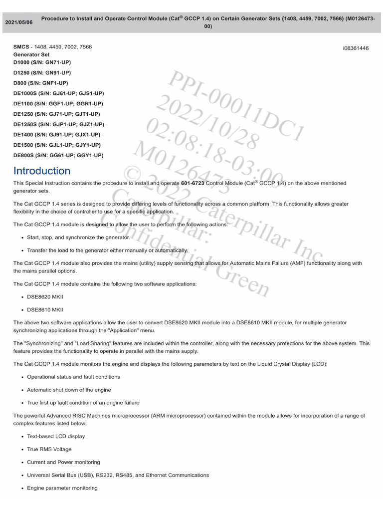 Control Module GCCP 1.4 | PDF