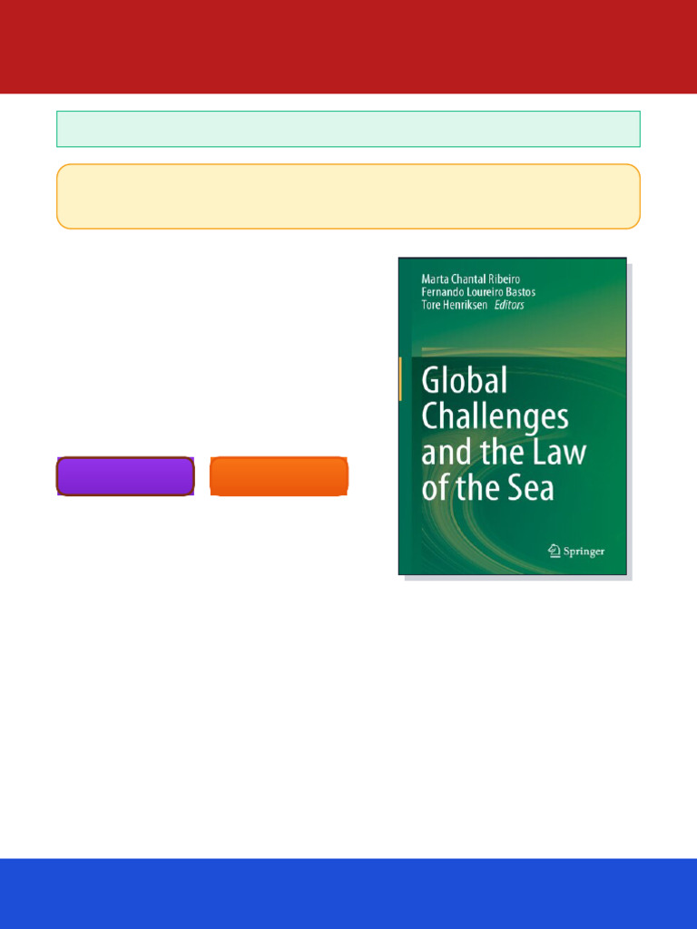 Global Challenges and The Law of The Sea 1st Edition Marta Chantal Ribeiro  (Editor) Ebook No-Delay Access | PDF | United Nations Convention On The Law  Of The Sea