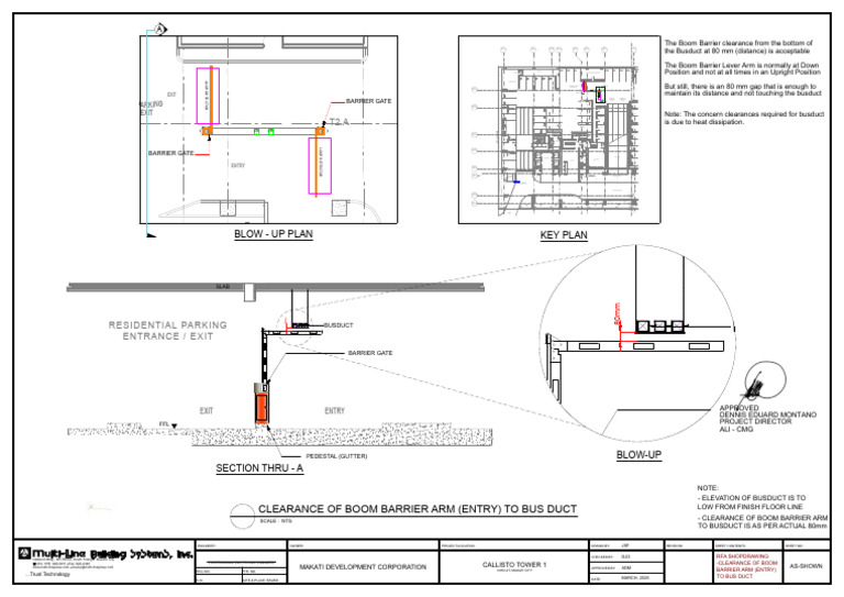 Approval of Boom Barrier Lever Arm Distance From Bottom of Busduct ...