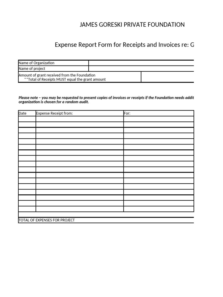 Expense Report Form | PDF