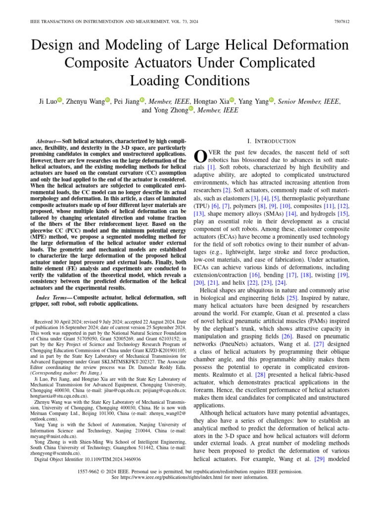Modeling Large Deformation in Helical Actuators | PDF | Composite ...