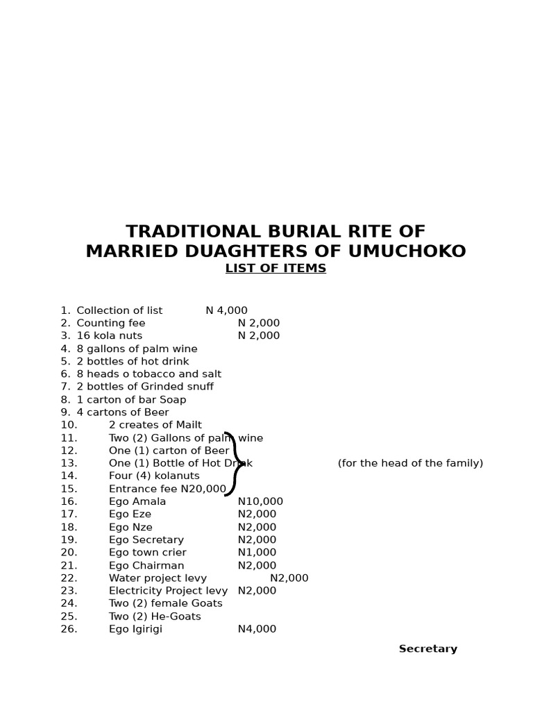 Traditional Burial Rite of | PDF
