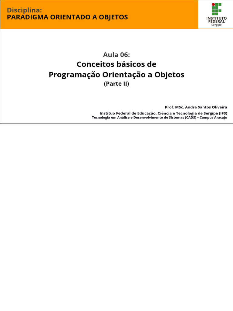 Conceitos de POO: Ciclo de Vida e Encapsulamento | PDF | Classe ...