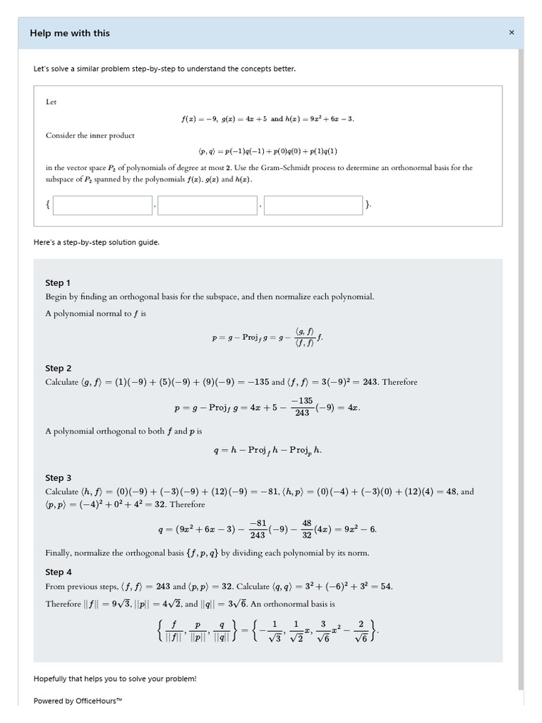 Gram-Schmidt Process in Linear Algebra | PDF | Functions And Mappings ...