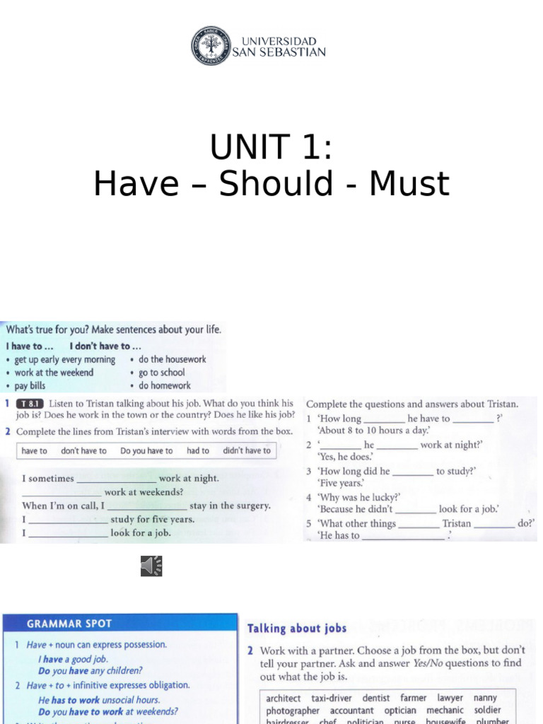 001b Have To Should Must | PDF
