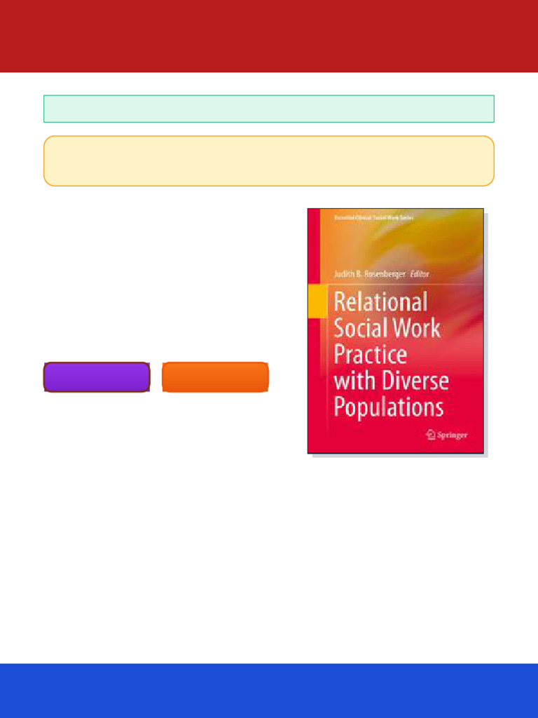 Relational Social Work Practice With Diverse Populations A Relational ...