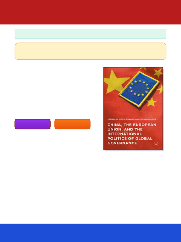 China, the European Union, and the International Politics of Global ...