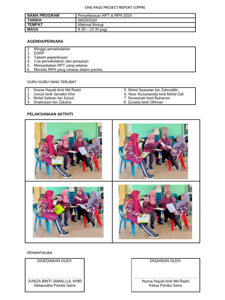 One Page Project Report | PDF