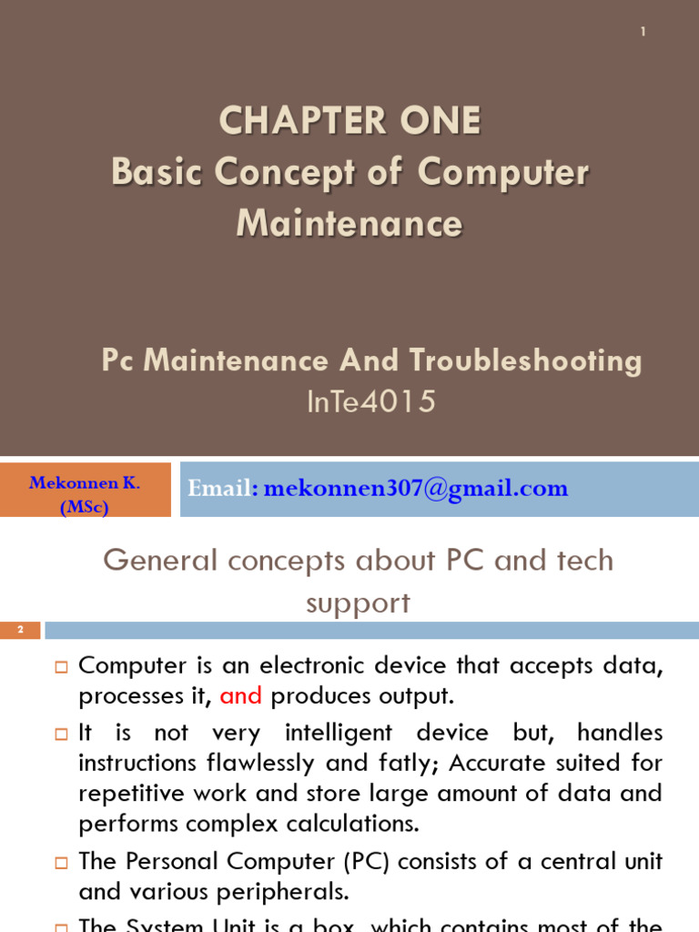 PC Maintenance and Troubleshooting Guide | PDF | Electrostatic ...