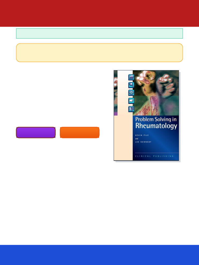 Problem Solving in Rheumatology 1st Edition Kevin Pile Ebook Fast Open ...