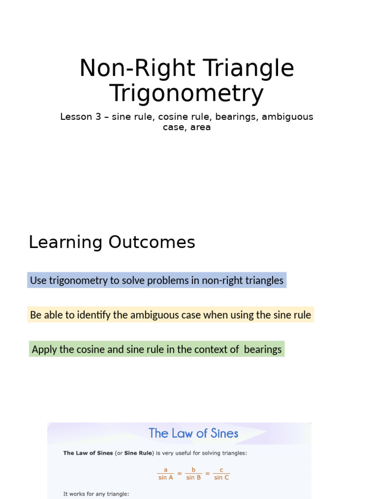 Lesson+3+ +Non+Right+Triangle+Trigonometry 2 | PDF